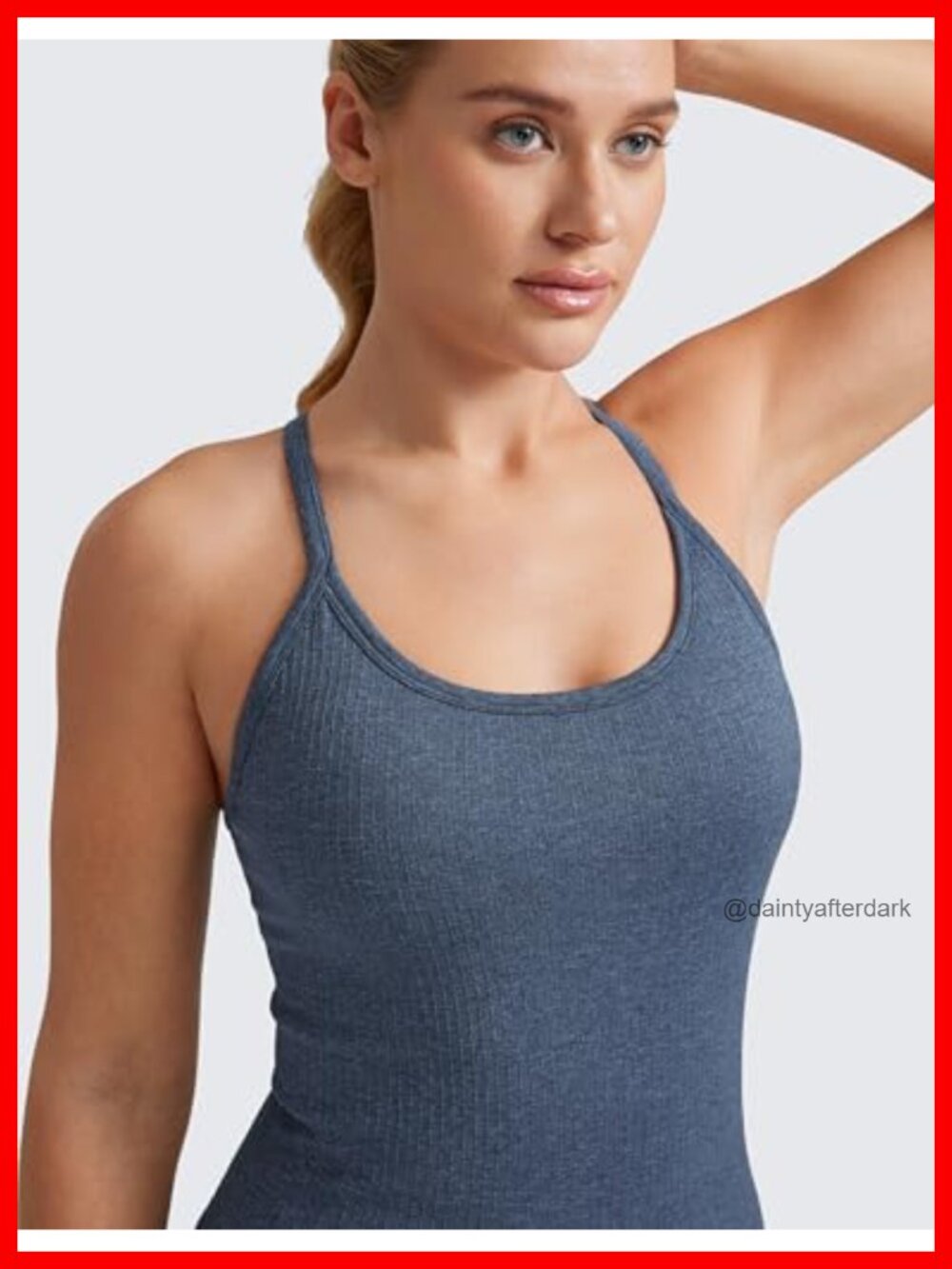 Seamless Rib Y Back Tank Top with Shelf Bra Racerback Activewear